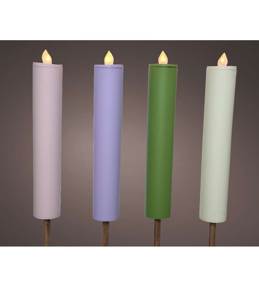 Candela solare 4x h90 cm colori assortiti