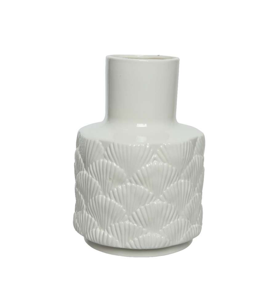 Vaso in ceramica 18,5x h25,5 cm colore bianco