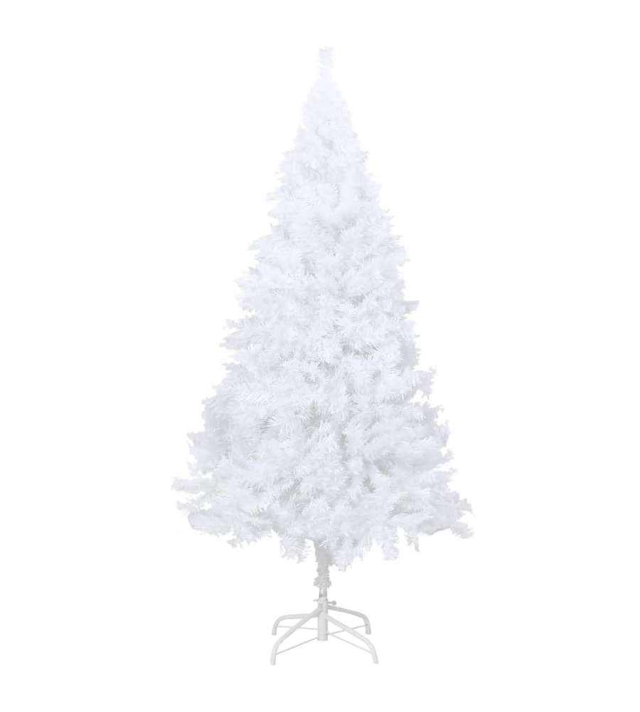 Albero di Natale Artificiale con Rami Folti Bianco 180 cm PVC