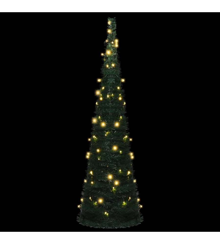 Albero di Natale Artificiale Pop-up Stringa a LED Verde 150 cm