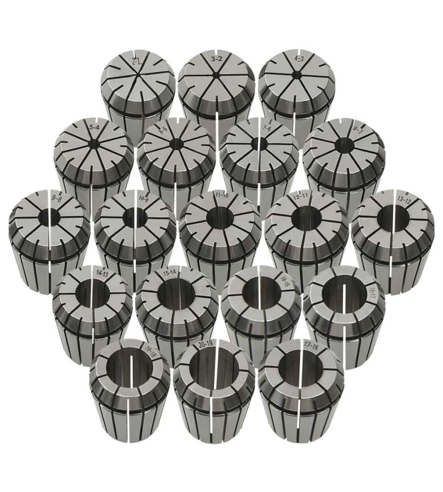 Pinze per Colletti ER32 Set Utensili per Tornitura 19 pz