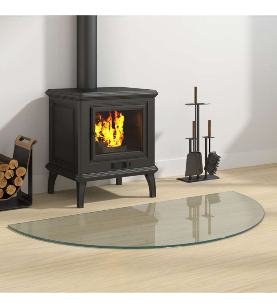 Lastra in Vetro per Caminetto Semicircolare 1000x500 mm 324117