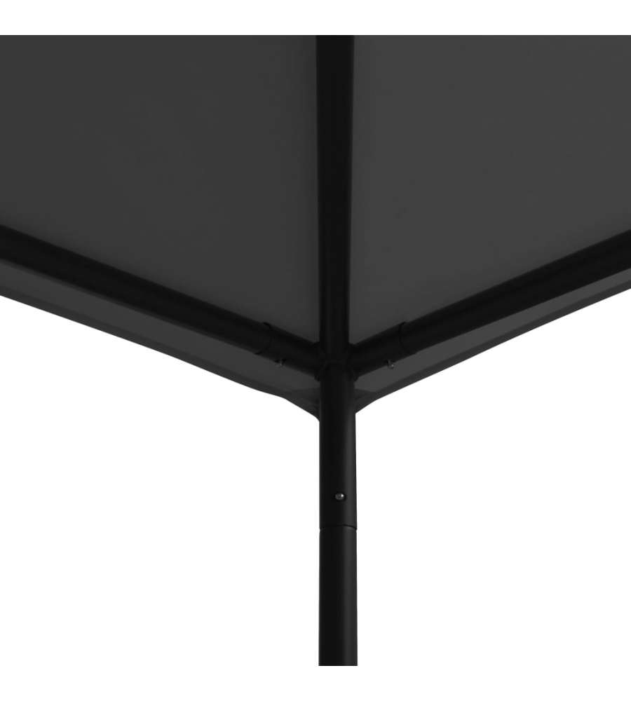 Gazebo 3x3 m Antracite in Tessuto e Acciaio 180 g/m
