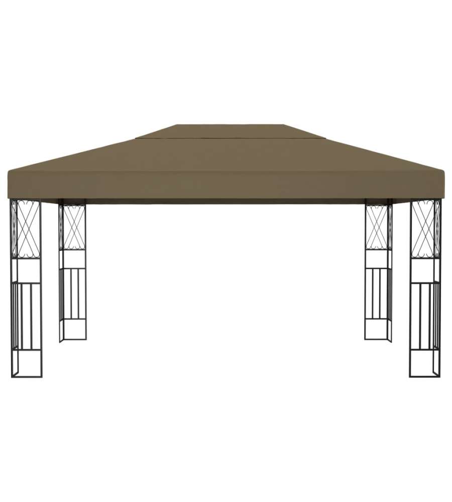 Gazebo 3x4 m Grigio Talpa in Tessuto