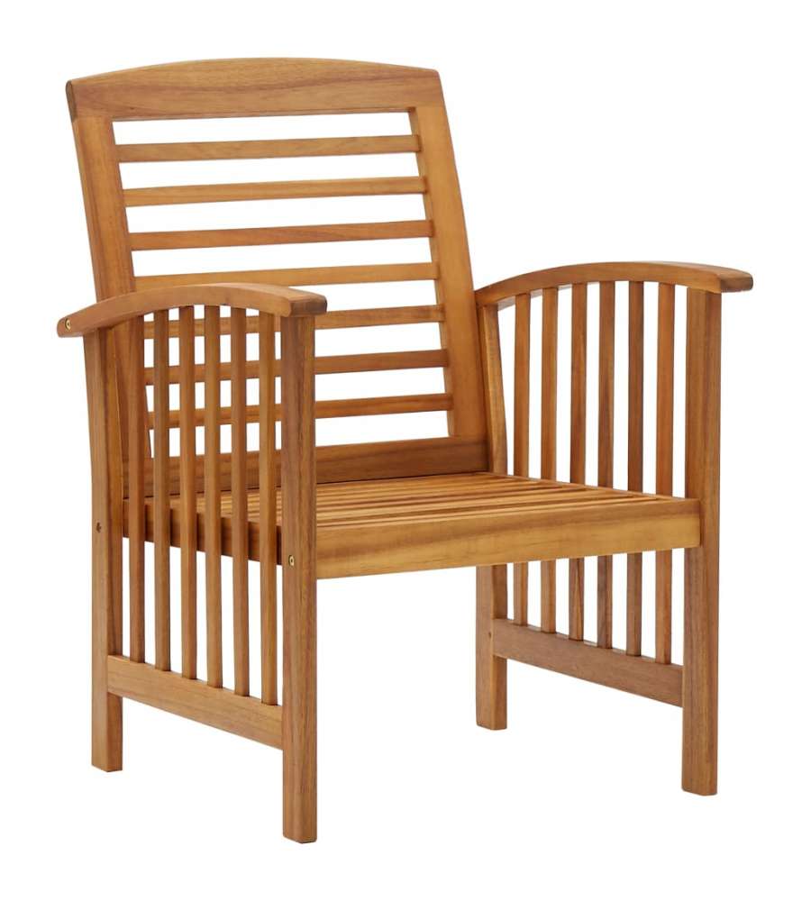 Sedie da Giardino 2 pz in Legno Massello d'Acacia  310256