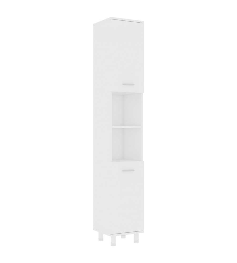 Armadio da Bagno Bianco 30x30x179 cm in Truciolato