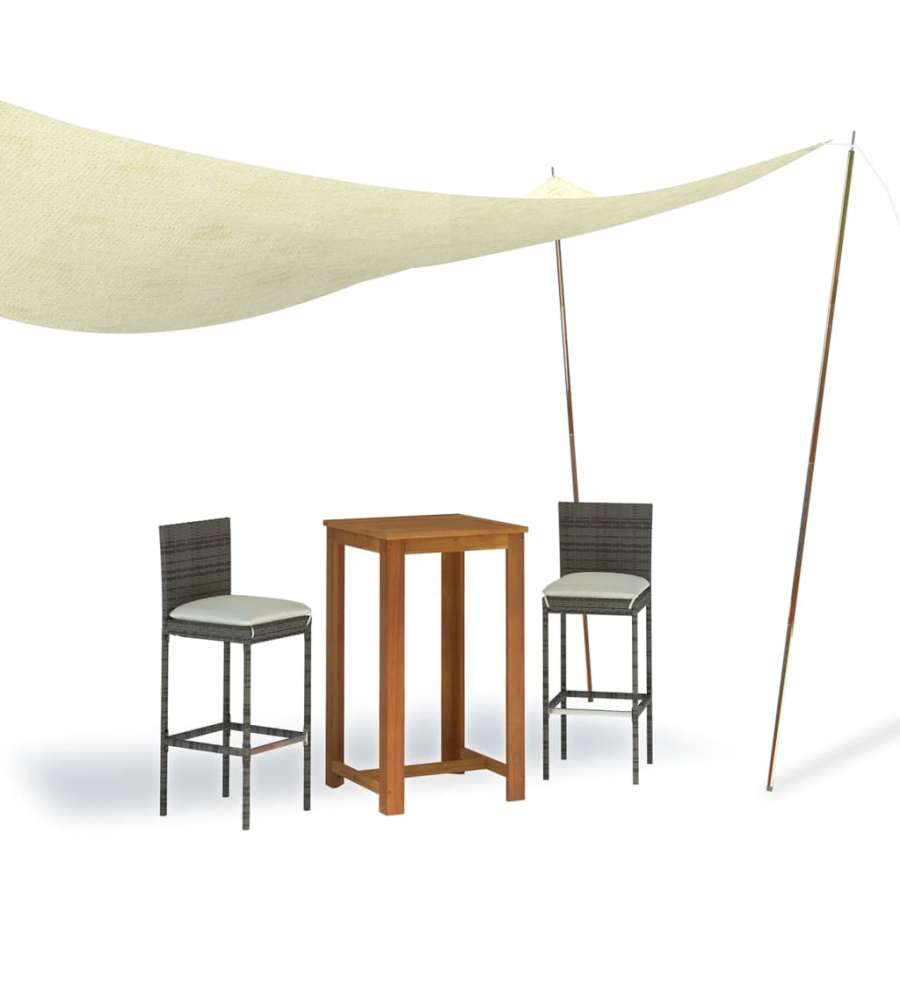 Aste per Parasole a Vela 2 pz 250 cm Acciaio Zincato