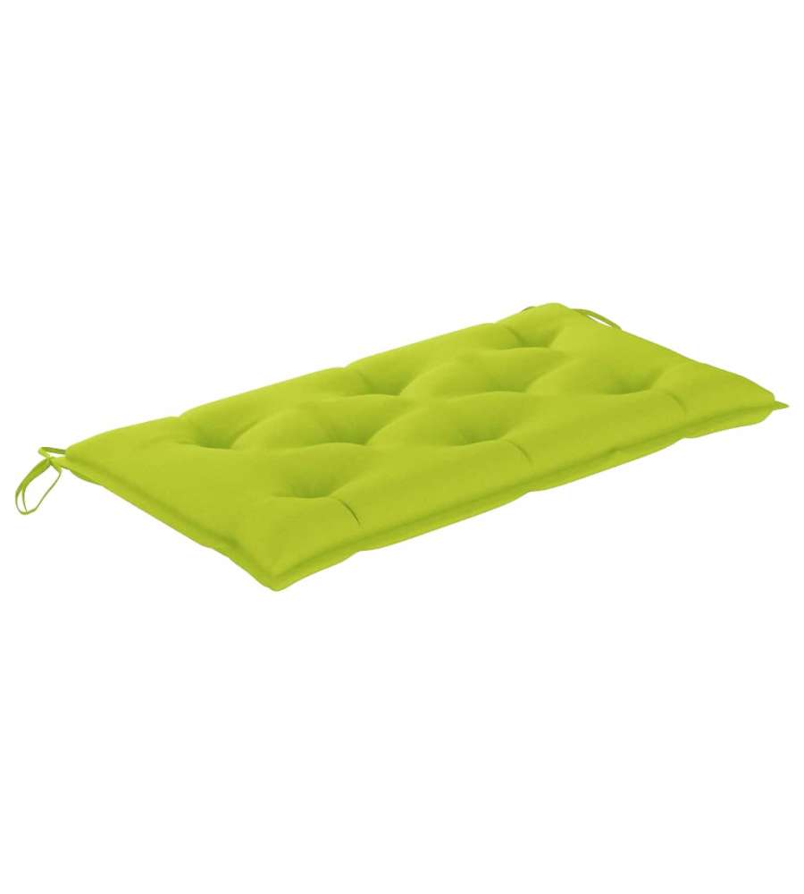 Cuscino per Panca Giardino Verde Brillante 100x50x7 cm Tessuto