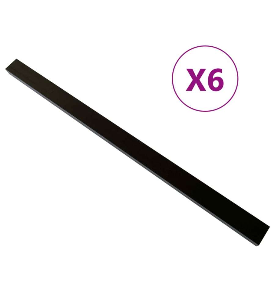 Travetti per Decking 6 pz Nero 170x8,5x4,5 cm in WPC