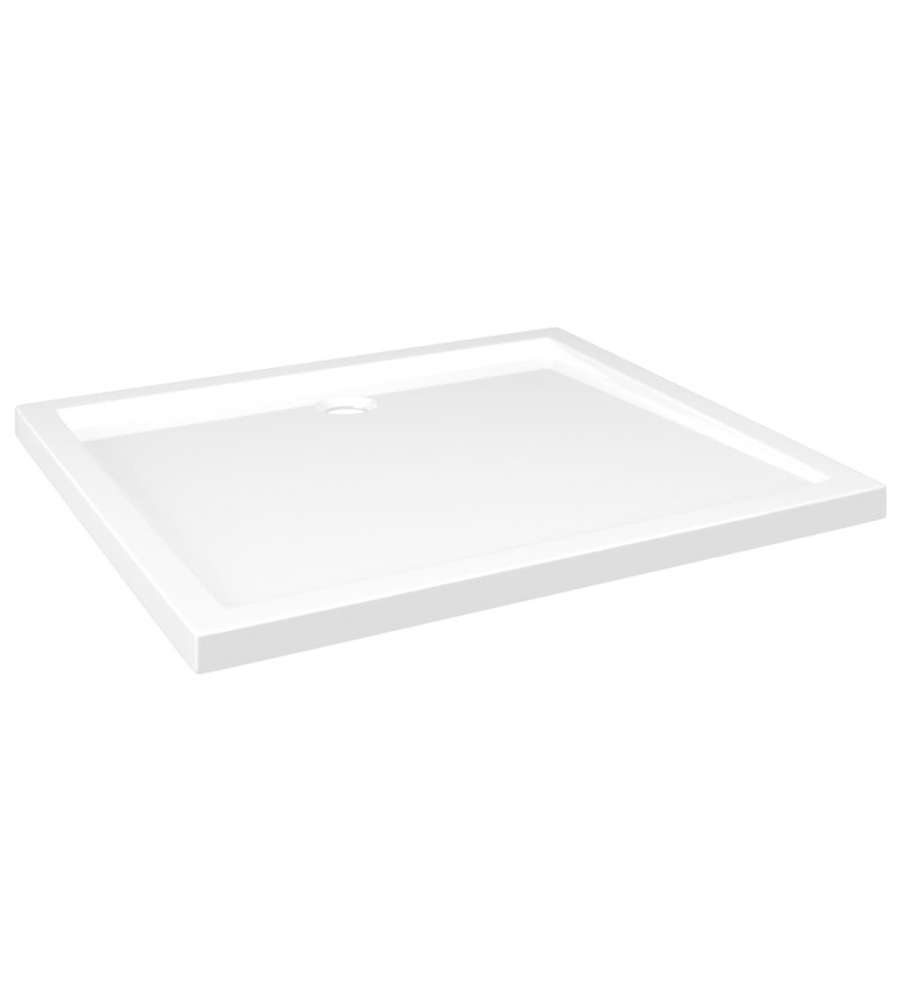 Piatto Doccia in ABS Rettangolare Bianco 80x90 cm