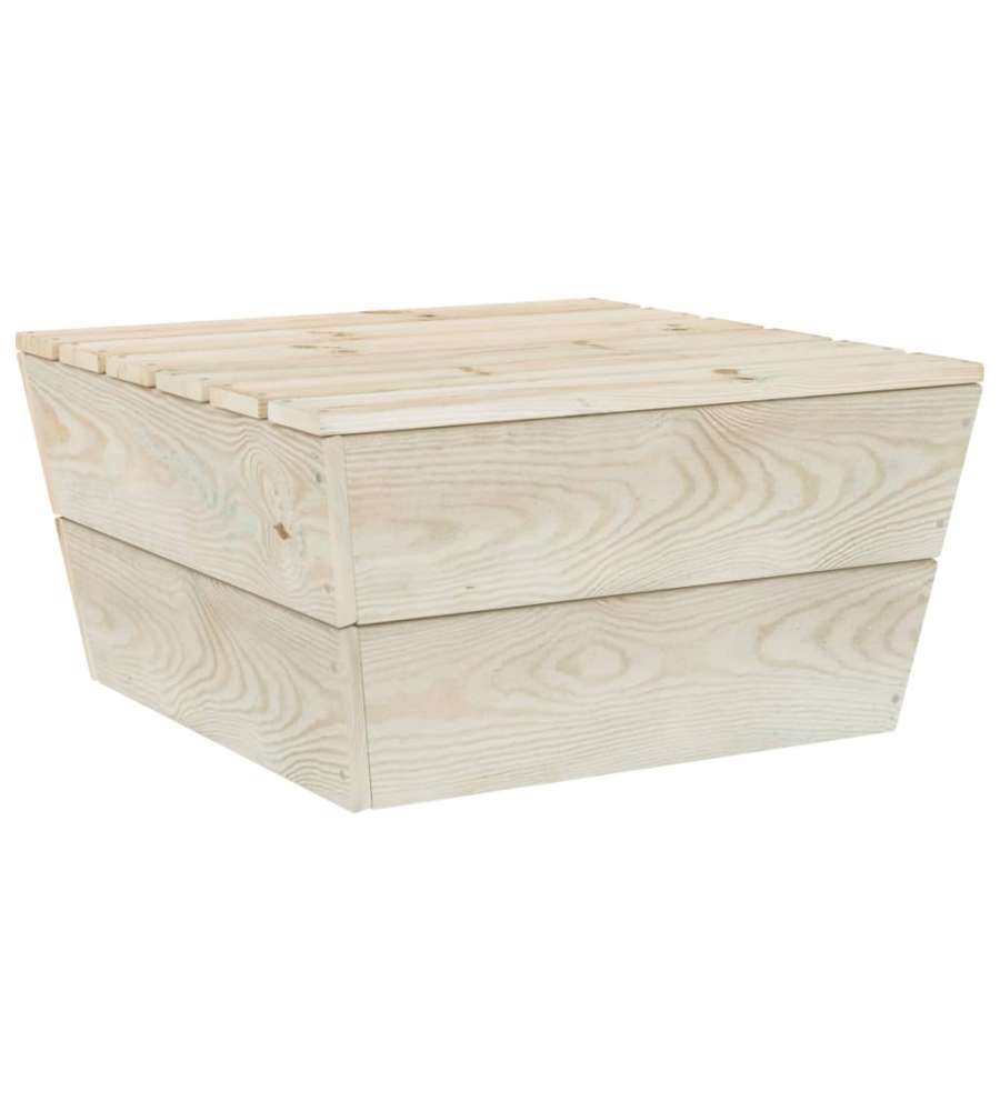 Tavoli da Giardino 2 pz 60x60x30cm in Legno di Abete Impregnato