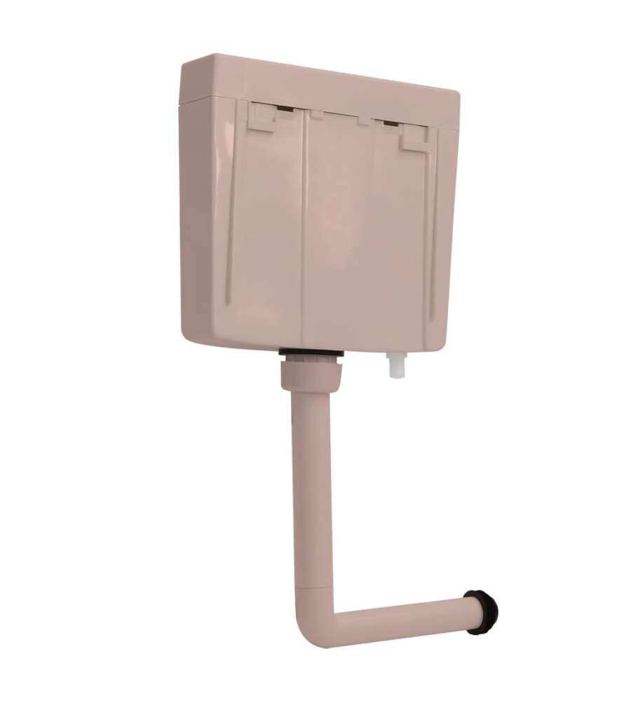Sciacquone WC Con Doppio Tasto 3/6 L E Ingresso Acqua Dal Basso – Colore Verde Oliva, Cassetta In Polipropilene Per WC, Dimensioni 33,5x12,3x68 Cm, Facile Installazione