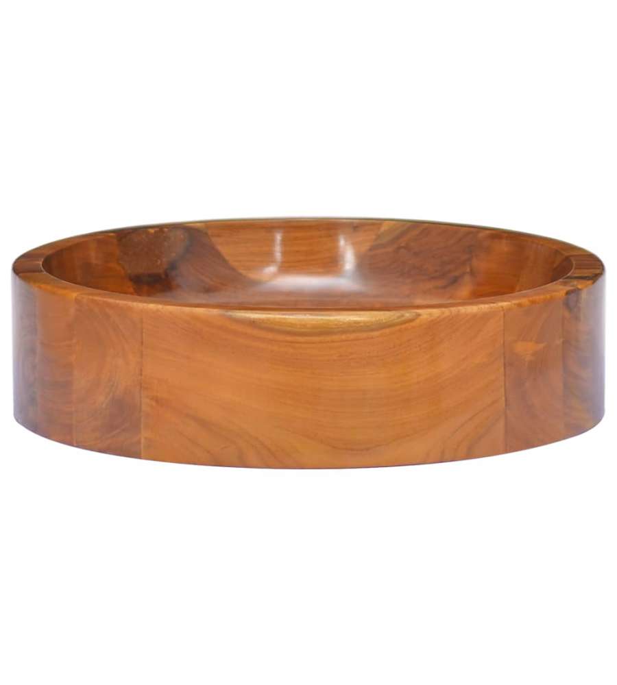 Lavabo in Legno Massello di Teak Diam. 40x10 cm