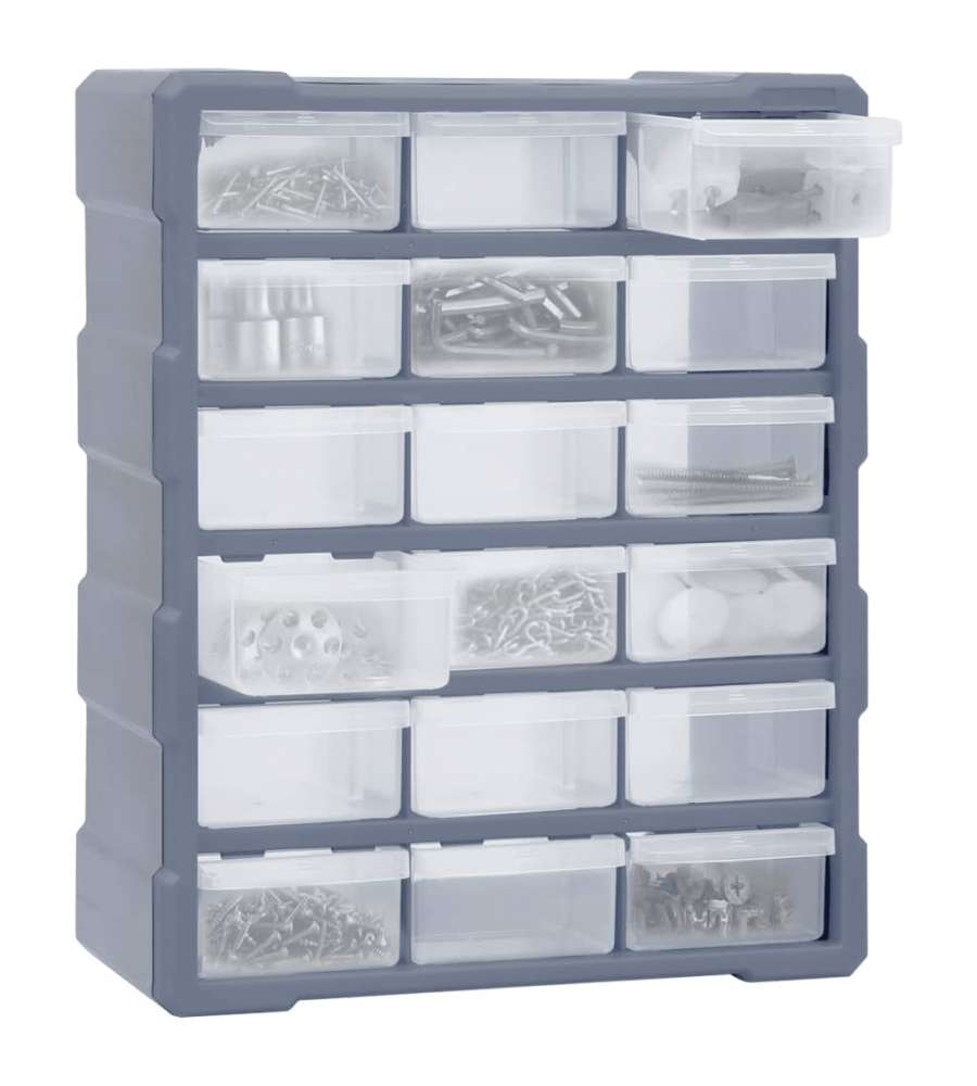  Mobile Contenitore con 18 Cassetti Medi 38x16x47 cm