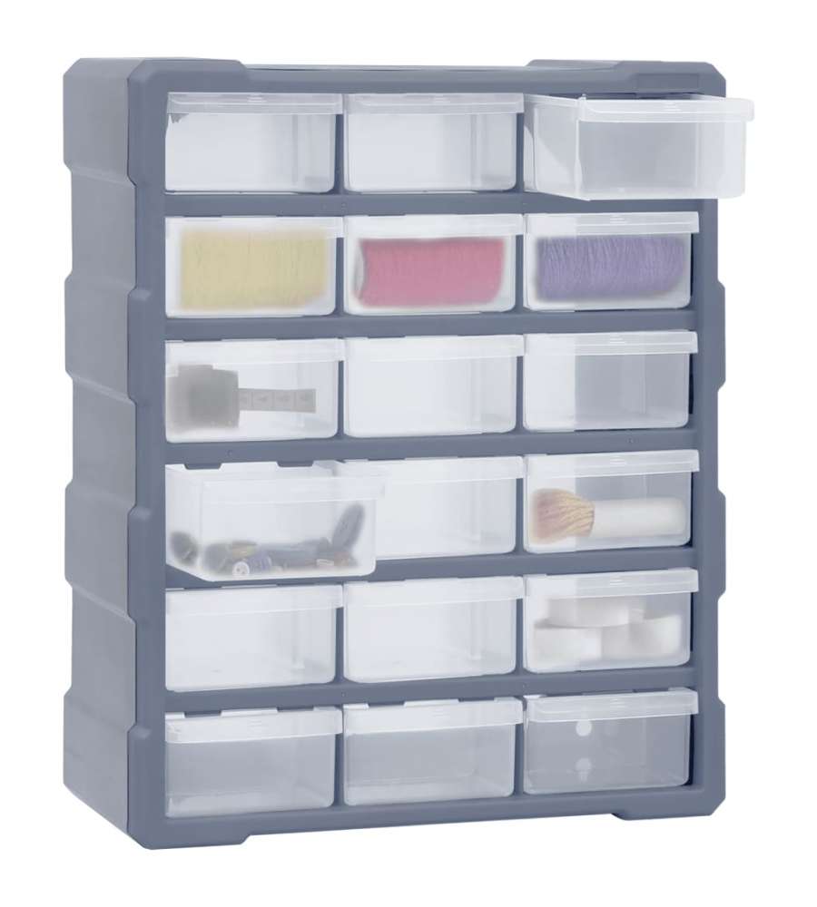  Mobile Contenitore con 18 Cassetti Medi 38x16x47 cm