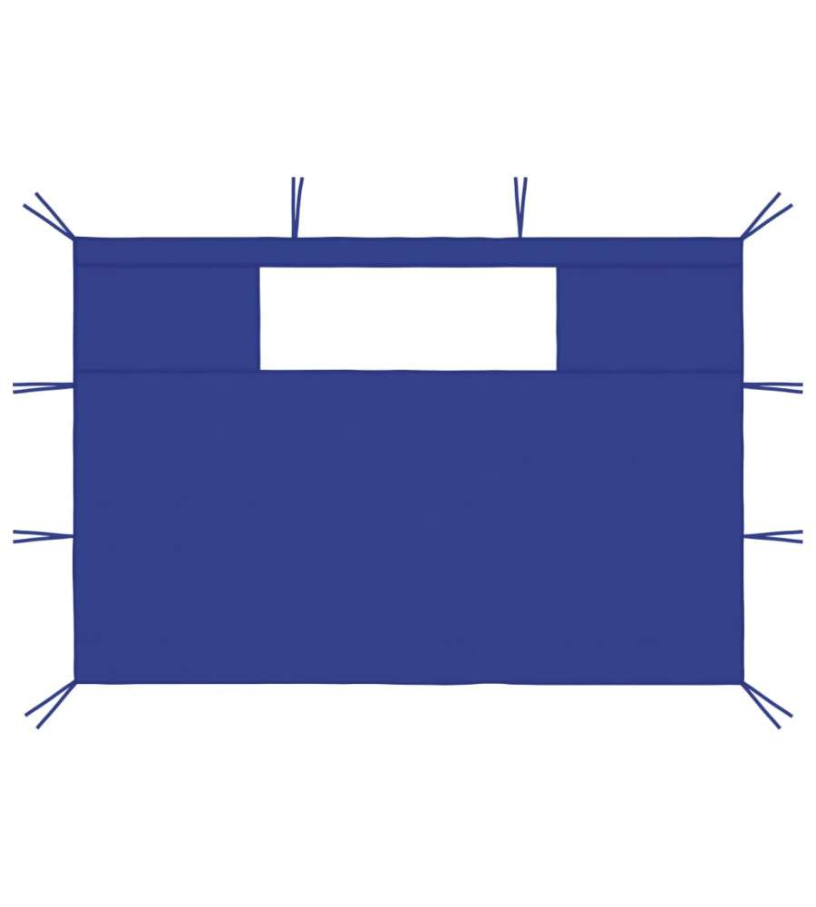 Pareti con Finestre per Gazebo 2 pz Blu