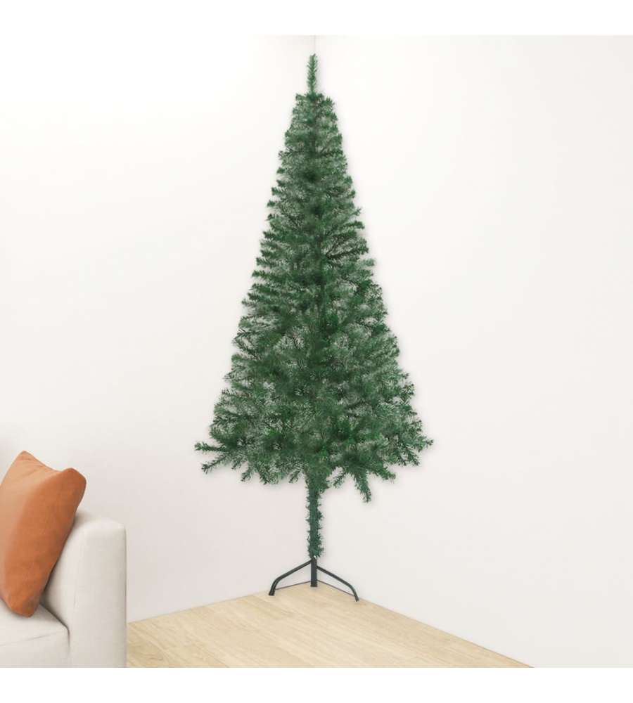 Albero di Natale Artificiale ad Angolo con Supporto Verde 120 cm PVC
