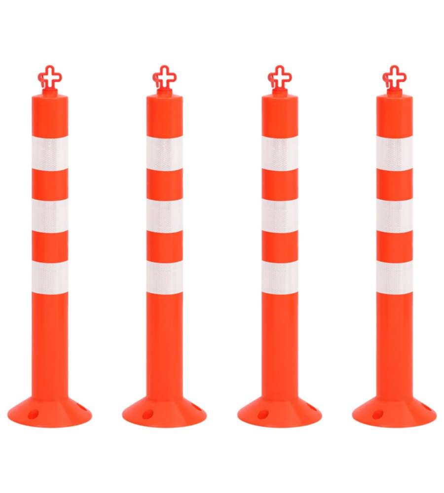 Dissuasori Traffico con Catena 4 pz 75 cm in PE