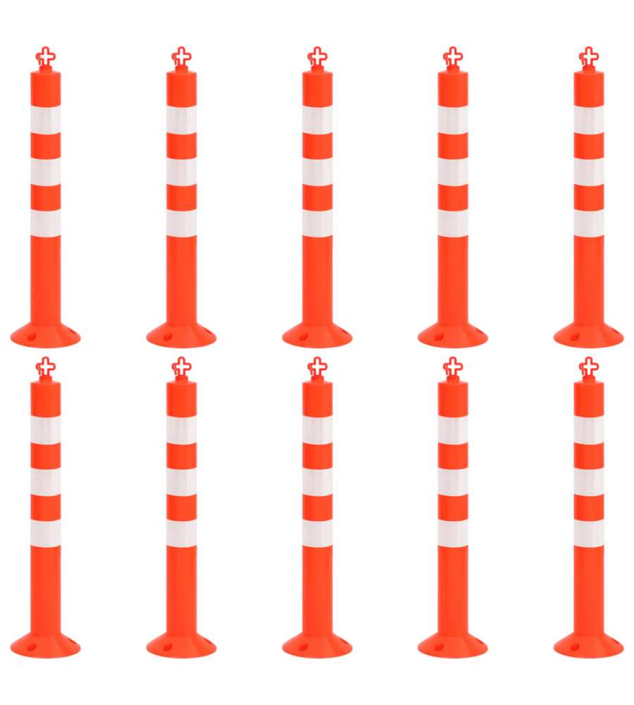 Dissuasori Traffico con Catena 10 pz 75 cm in PE