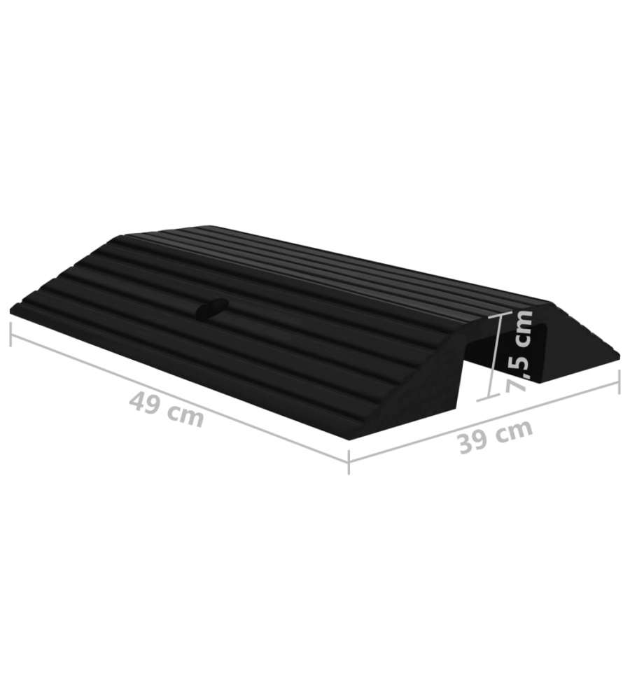 Rampe per Soglia a Ponte 3pz 49x39x7,5 cm Gomma