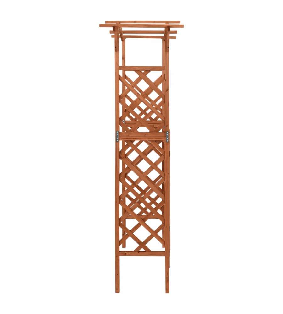 Pergolato con Cancello 116x40x204 cm Legno di Abete Massello