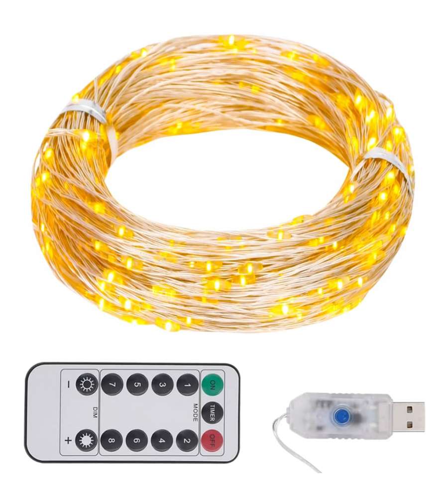 Stringa di Luci con 300 LED Bianco Caldo 30 m