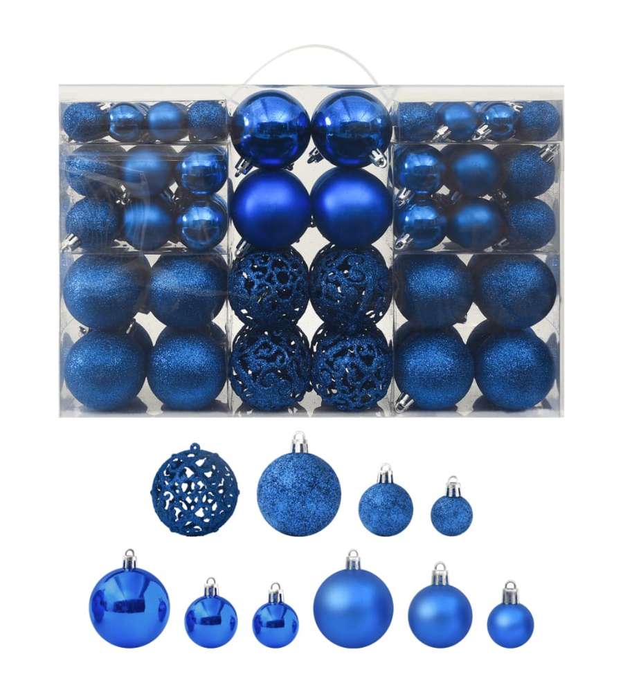 Set Palline di Natale 100 pz Blu