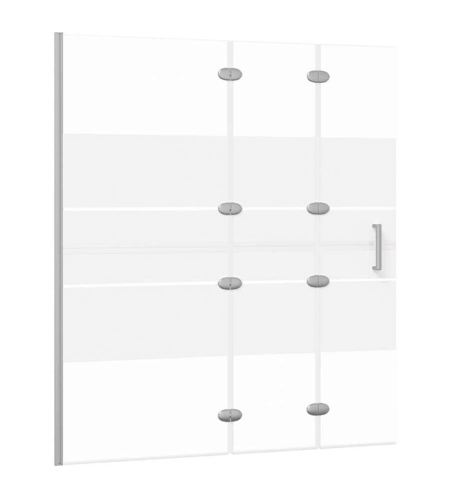Pannello Doccia Pieghevole in ESG 120x140 cm Bianco