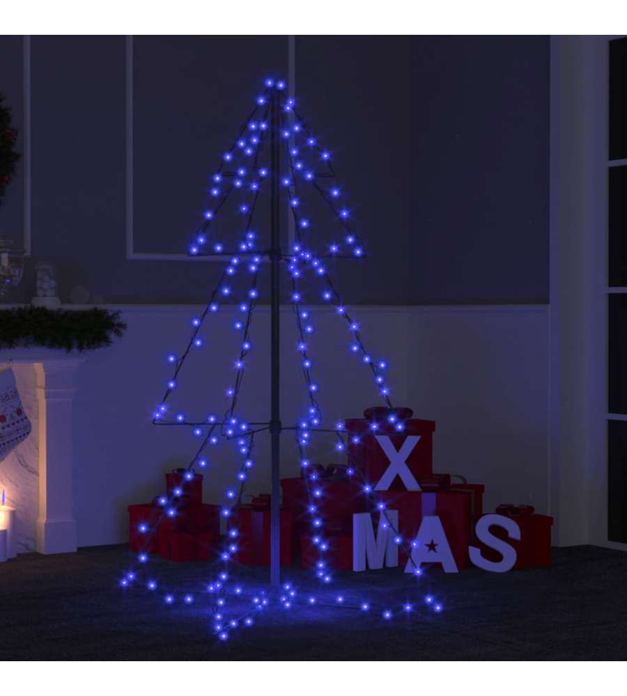 Albero di Natale a Cono 160 LED per Interni Esterni 78x120 cm