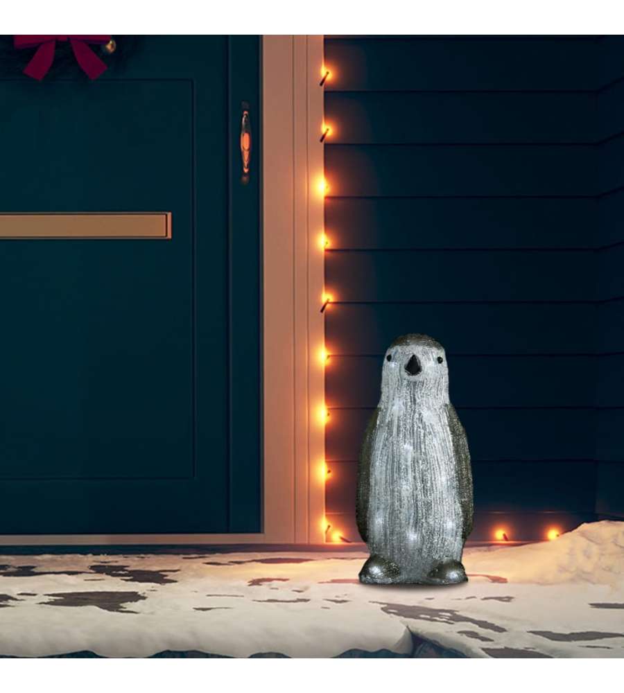 Pinguino LED in Acrilico per Interno ed Esterno 30 cm