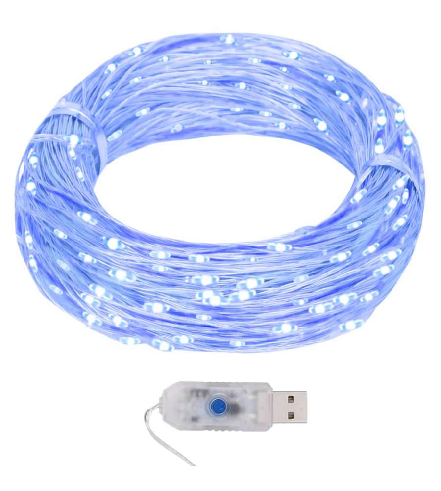 Filo di Micro Lucine a LED 40 m 400 LED Blu 8 Funzioni