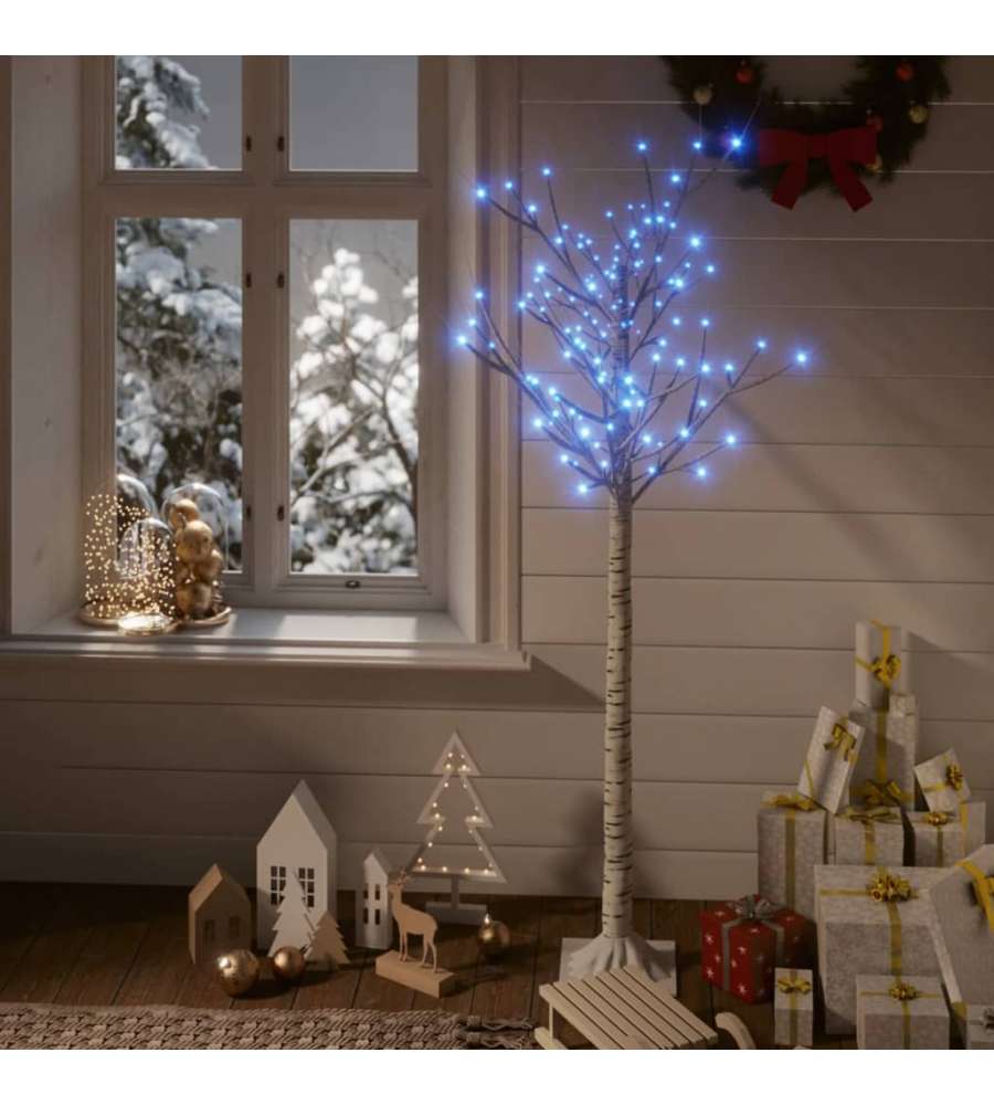 Albero Natale 140 LED 1,5m Salice Blu Interno Esterno