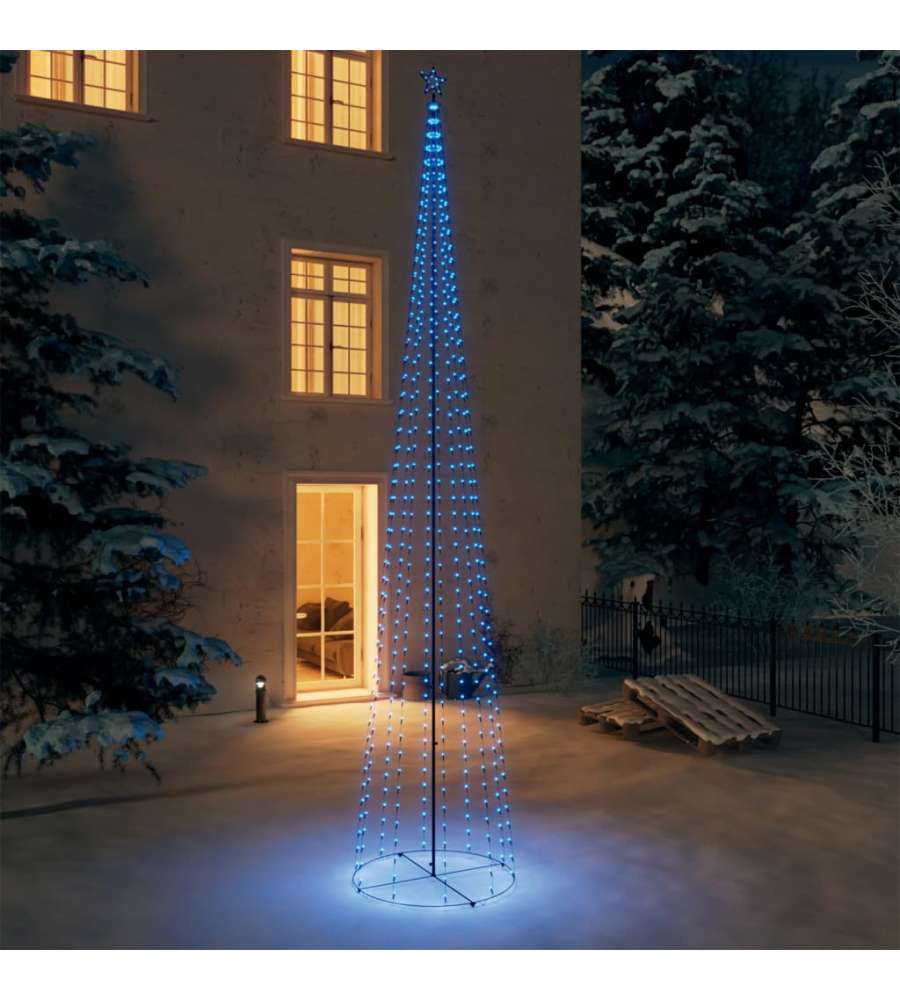 Albero di Natale a Cono con 752 LED Blu 160x500 cm