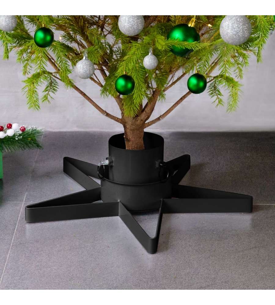 Base per Albero di Natale Nera 47x47x13,5 cm