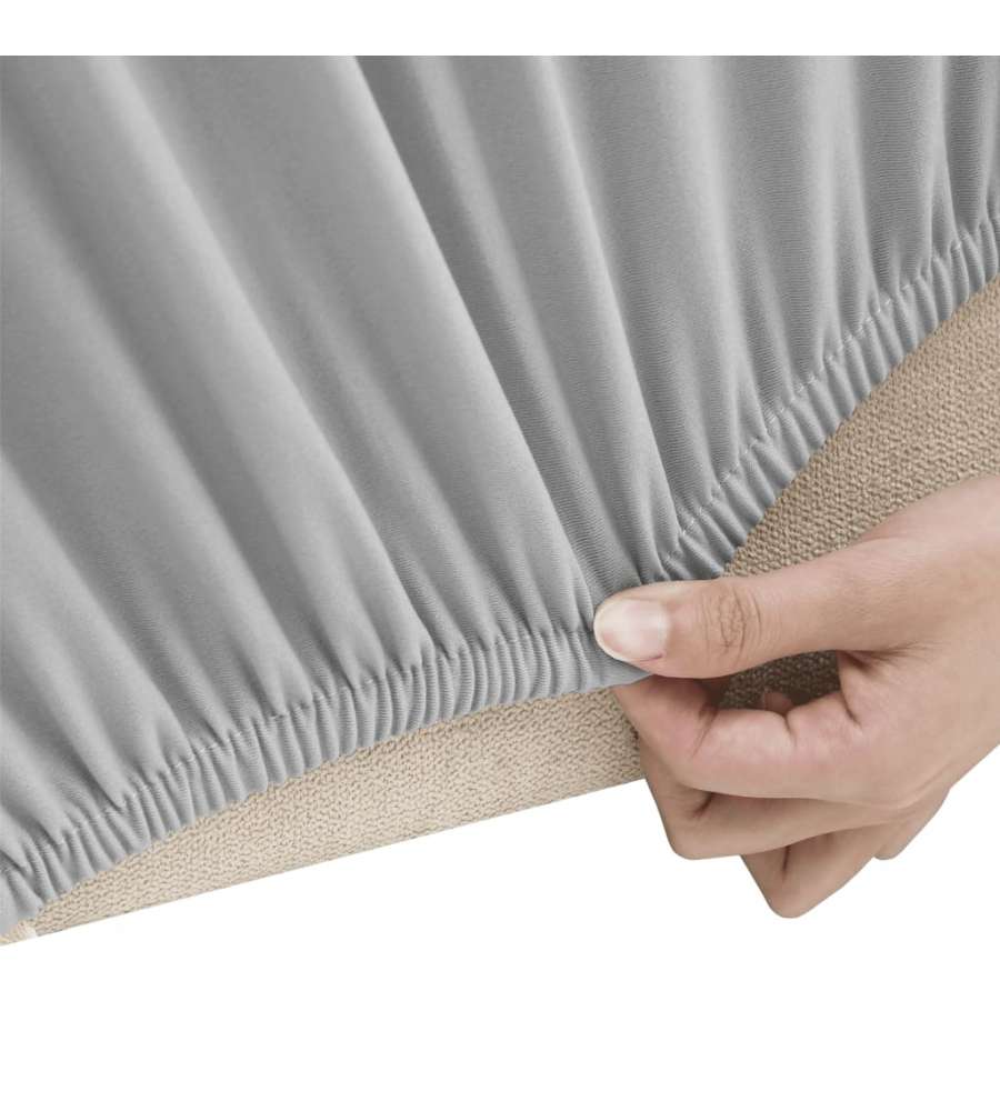 Fodera Elasticizzata per Divano in Jersey di Poliestere Grigio