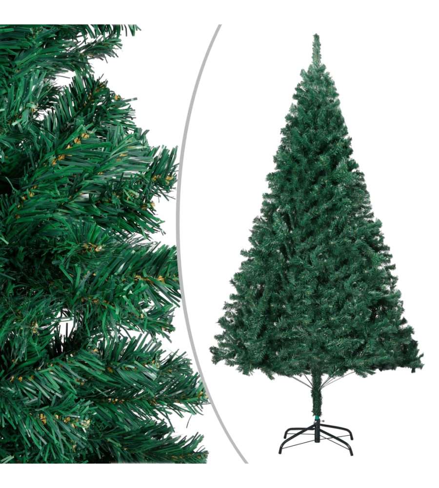 Set Albero Natale Artificiale con LED e Palline Verde 210cm PVC