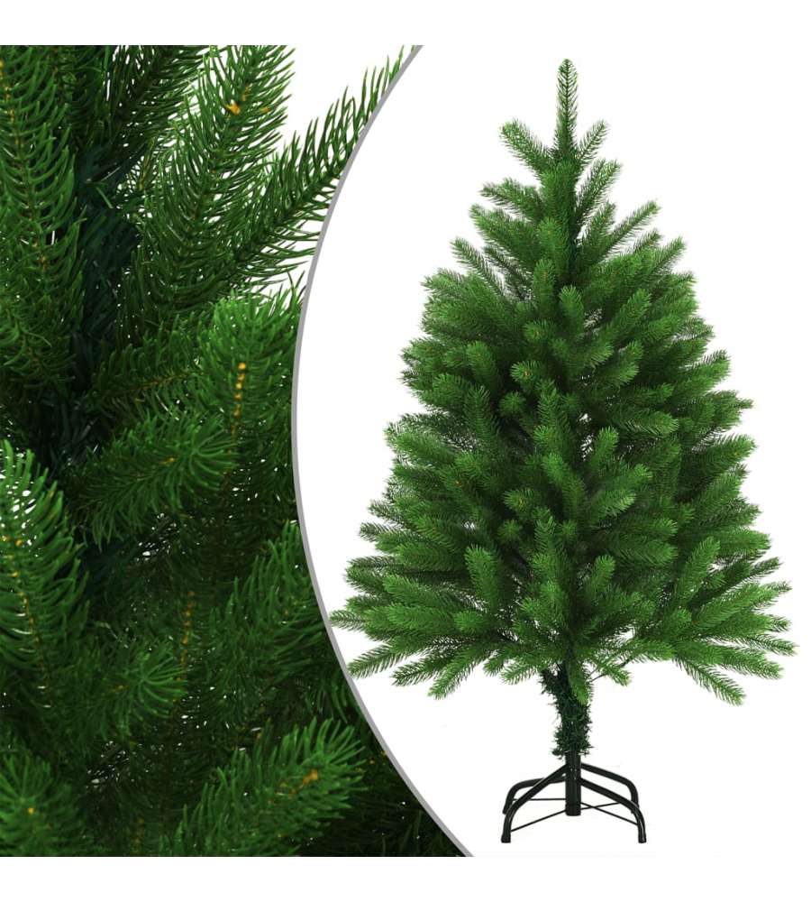 Set Albero di Natale Artificiale con LED e Palline Verde 120 cm
