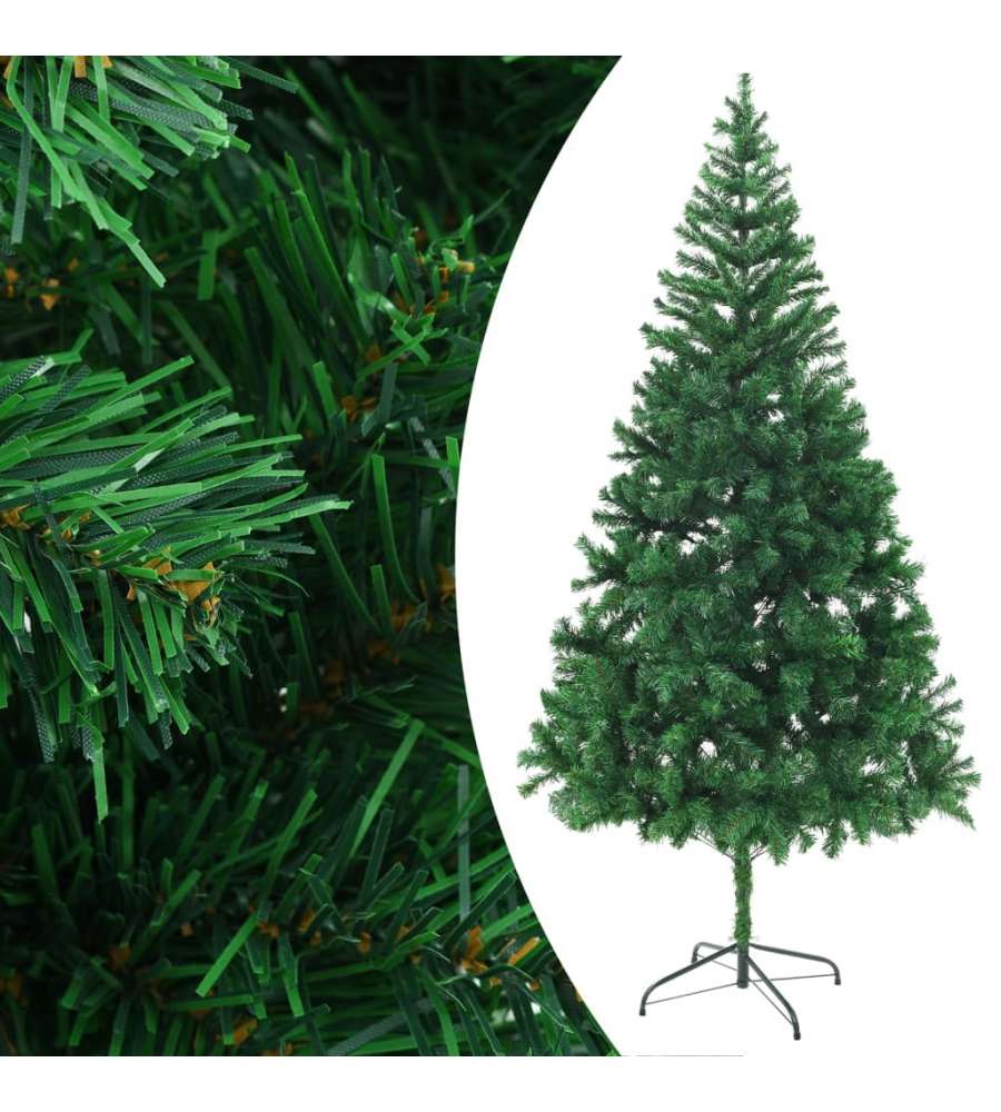 Set Albero Natale Artificiale con LED e Palline 210 cm 910 Rami