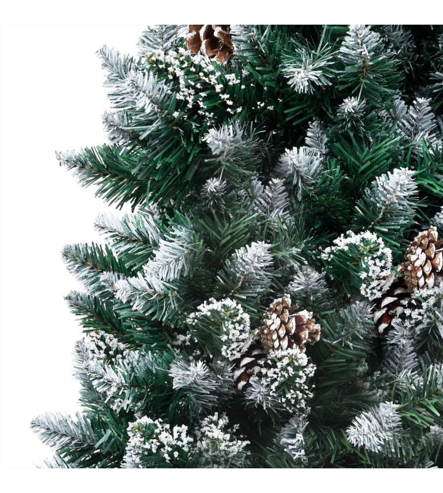 Set Albero Natale Artificiale con LED Palline e Pigne 150 cm