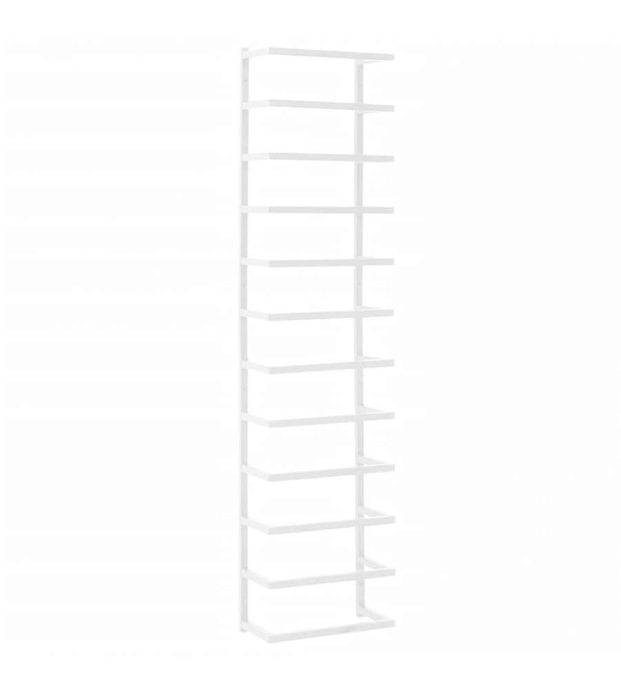 Portasciugamani Bianco 24x12x96 cm in Acciaio