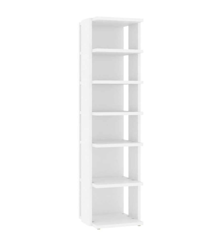 vidaXL Scarpiera Elegante Bianca in Truciolato - 25x27x102 cm