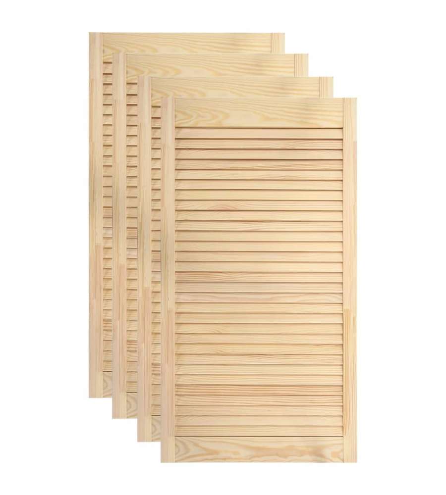 Ante a Lamelle 4 pz in Legno Massello di Pino 99,3x39,4 cm