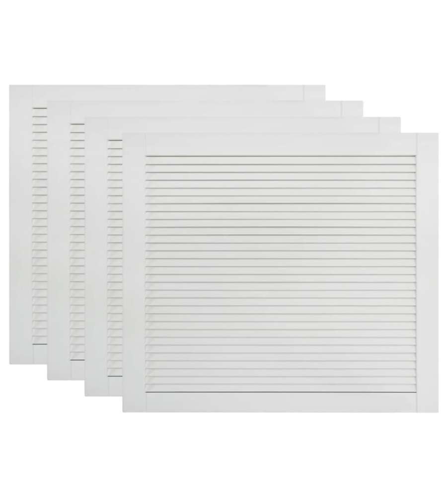 Ante a Lamelle 4 pz Legno Massello di Pino Bianco 39,5x49,4 cm