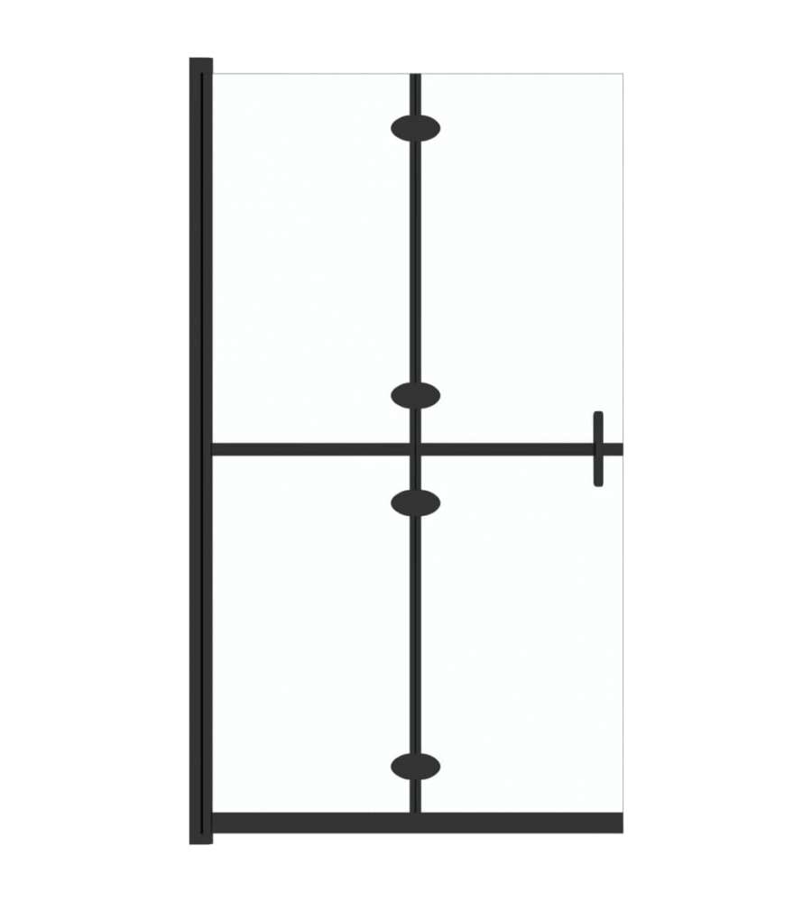 Parete per Doccia Walk-in Pieghevole in Vetro ESG 90x190 cm