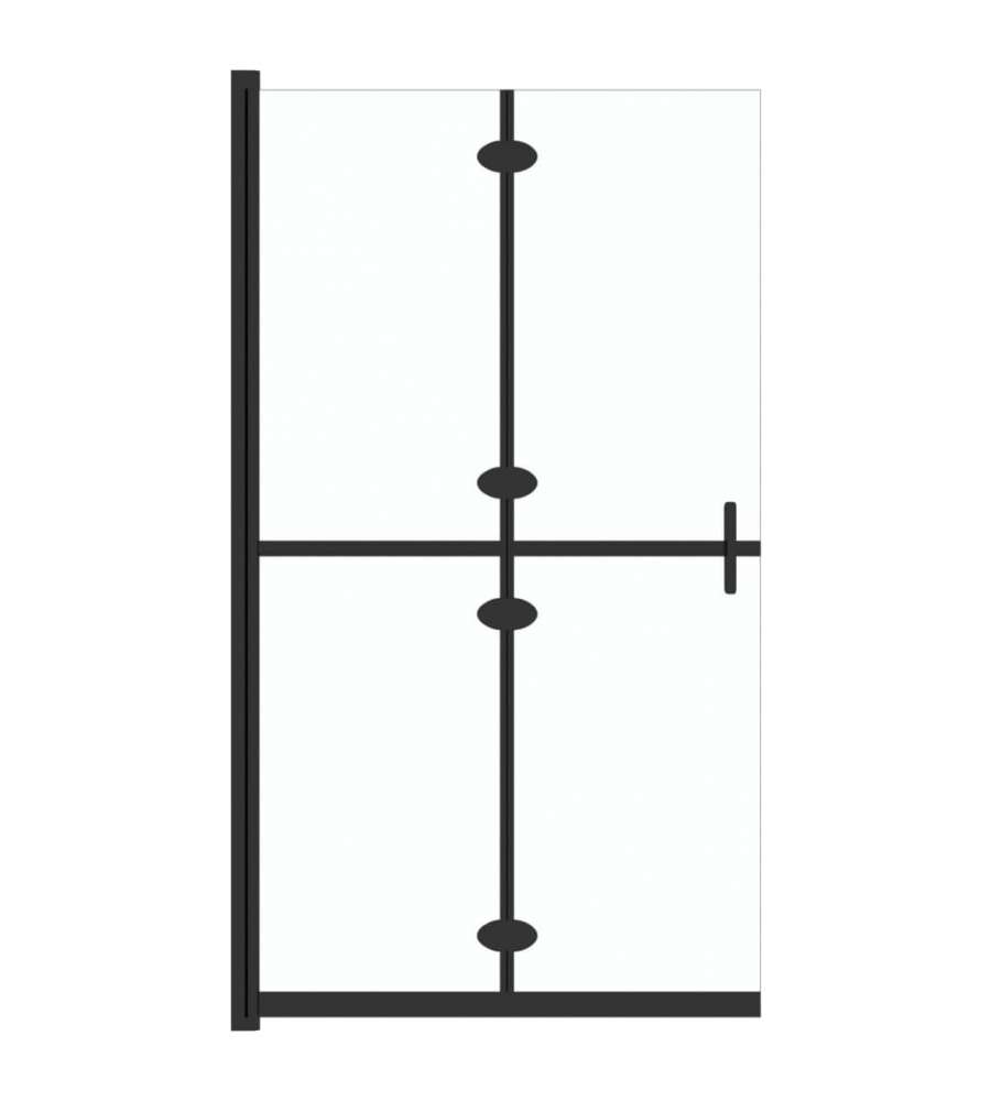 Parete per Doccia Walk-in Pieghevole in Vetro ESG 110x190 cm