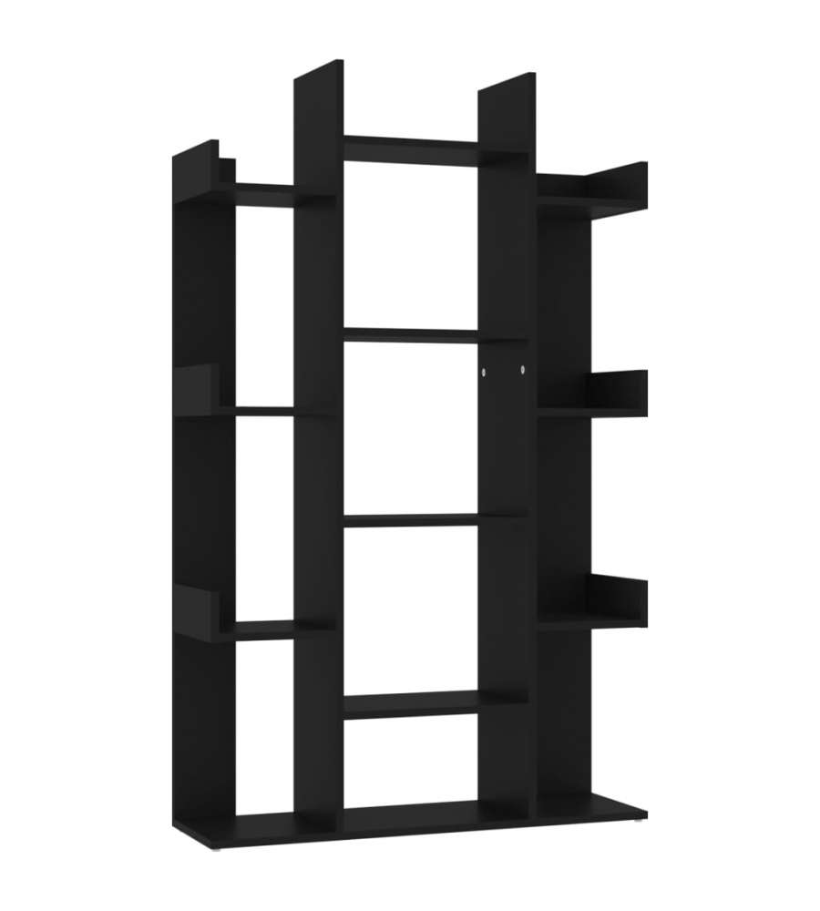 Libreria Nera 86x25,5x140 cm in Truciolato