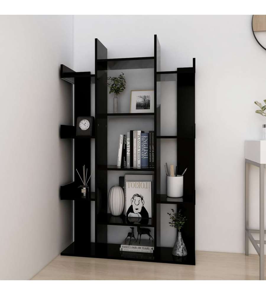 Libreria Nera 86x25, 5x140 Cm In Truciolato