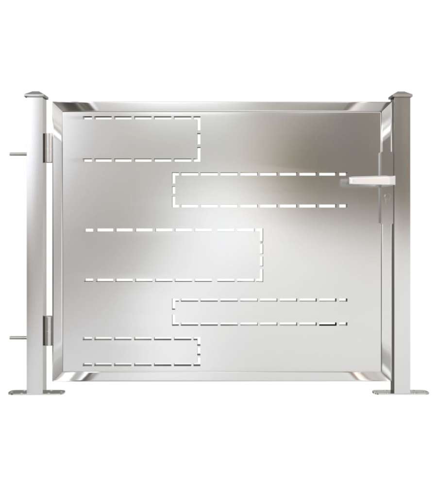 Cancello da Giardino in acciaio inox design moderno con maniglia varie  misure dimensioni: 100 x 75