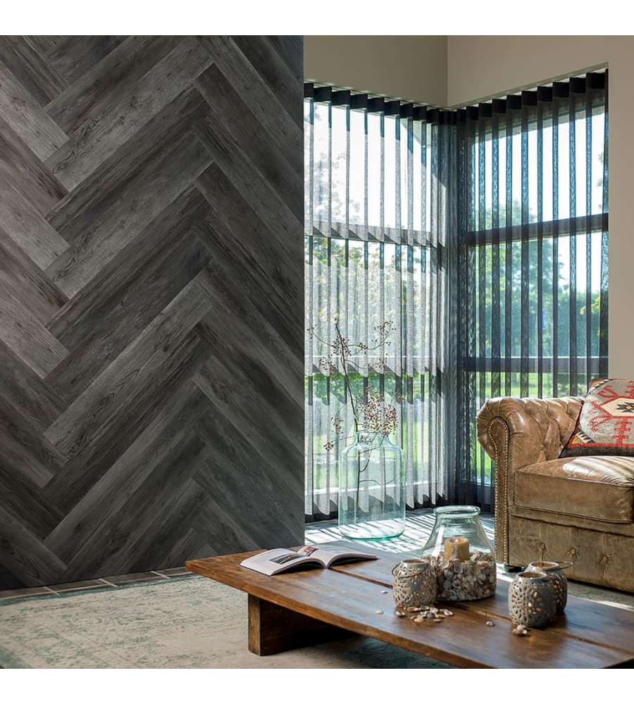 WallArt Pannelli Effetto Legno GL-WA32 30pz Rovere Scuro Grigio Cenere