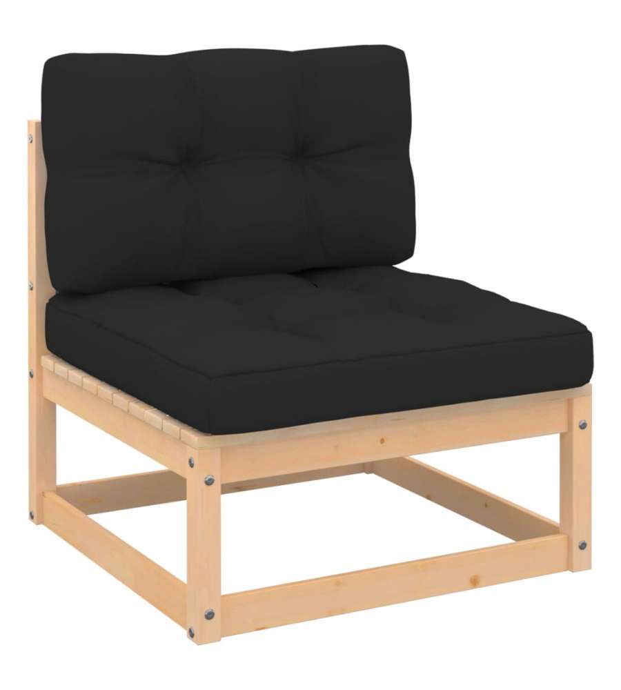 Set Divani da Giardino 3 pz con Cuscini Legno Massello di Pino 3083737